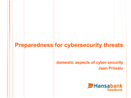 Preparedness for cybersecurity threats