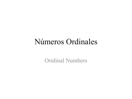 Números Ordinales