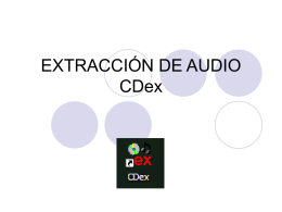 EXTRACCIÓN DE AUDIO CDex
