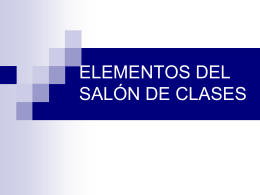 ELEMENTOS DEL SALÓN DE CLASES