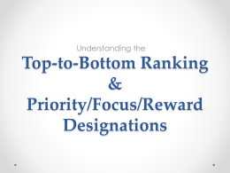 Top-to-Bottom Ranking & Priority/Focus/Reward