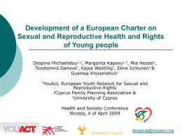 Development of a European Charter on Sexual and