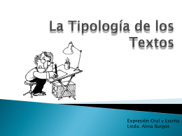 La Tipología de los Textos