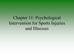 Chapter 11: Psychological Intervention for Sports