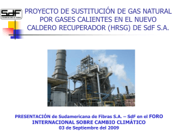 PROYECTO DE SUSTITUCIÓN DE GAS NATURAL POR GASES