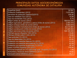 PRINCIPALES DATOS SOCIOECONÓMICOS COMUNIDAD