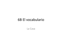 6B El vocabulario