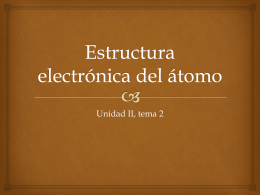 Estructura electrónica del átomo