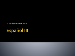 Español III - language
