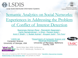 Semantic Analytics on Social Networks: Experiences