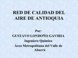 RED DE CALIDAD DEL AIRE DEL VALLE DE ABURRÁ