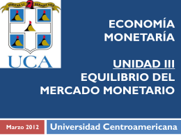 Diapositiva 1 - Economía Monetaria