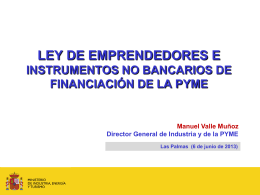 LÍNEAS GENERALES DE POLÍTICA DE INDUSTRIA Y PYME