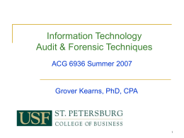 Information Technology Forensic Techniques for