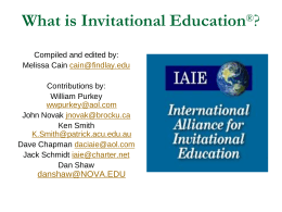 What is Invitational Education?