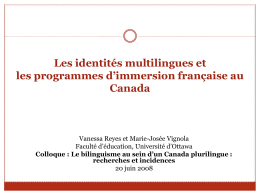 Les identités multilingues et les programmes