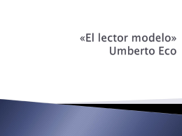 «El lector modelo» Umberto Eco