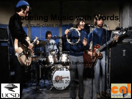 Modeling Music with Words
