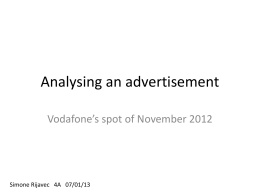 Analysing an advertisement