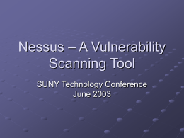 Nessus - Vulnerability Scanning Tool