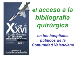 El acceso a la bibliografía quirúrgica