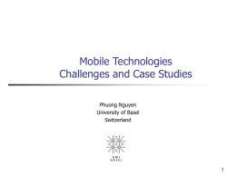 Mobile-Technologies - ERCIM Working Group