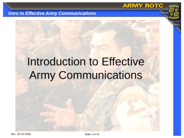 Communications Track ROTC
