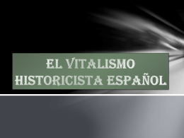 El vitalismo historicista Español