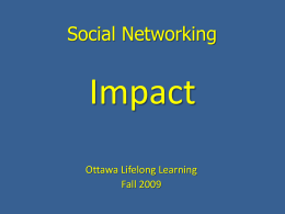 Social Networking - Carleton University