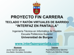 Proyecto Fin Carrera Teclado y Ratón Virtuales de