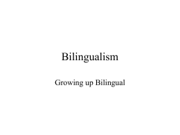 Bilingualism - University of British Columbia