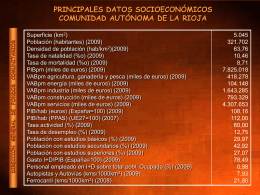 PRINCIPALES DATOS SOCIOECONÓMICOS COMUNIDAD