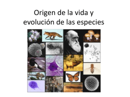 Origen de la vida y evolución de las especies