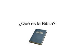 ¿Qué es la Biblia? - Gobierno de Canarias