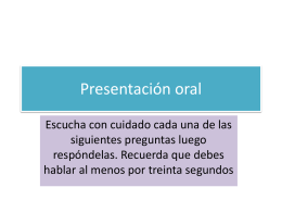 Presentación oral