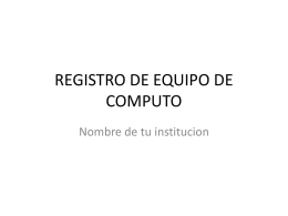 REGISTRO DE EQUIPO DE COMPUTO