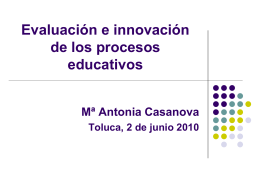 Evaluación e innovación de los procesos educativos