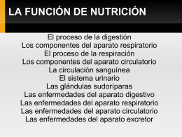 LA FUNCIÓN DE NUTRICIÓN