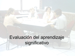 Evaluación de aprendizaje significativo