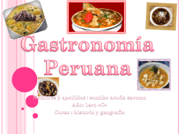 Gastronomía peruana - Welcome | Intel Engage