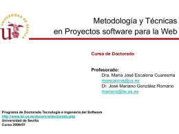 Metodología y Técnicas en Proyectos software para