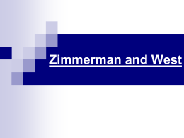 Zimmerman and West - Macmillan Academy