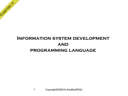 Information System Development and Programming