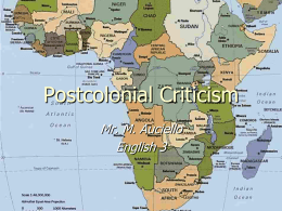 Postcolonial Criticism - Hazlet Township Public