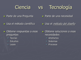 Ciencia vs Tecnología