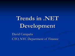 Trends in .NET Development