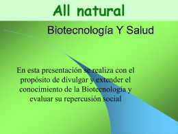 Biotecnología Y Salud