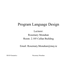 Advanced Formal Methods
