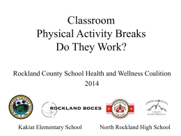 Physical Activity Breaks Do They Work?