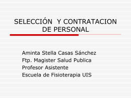 SELECCIÓN Y CONTRATACION DE PERSONAL